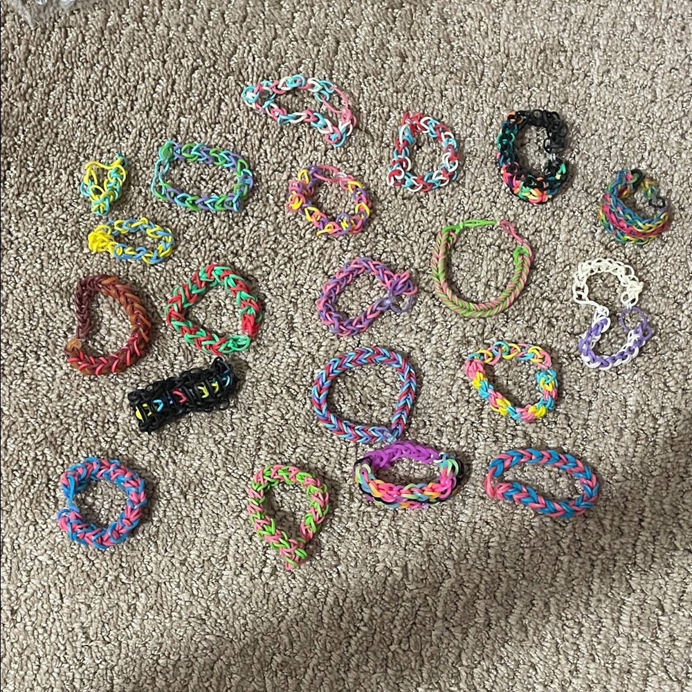Colorful Kids Loom Band Bracelet Set